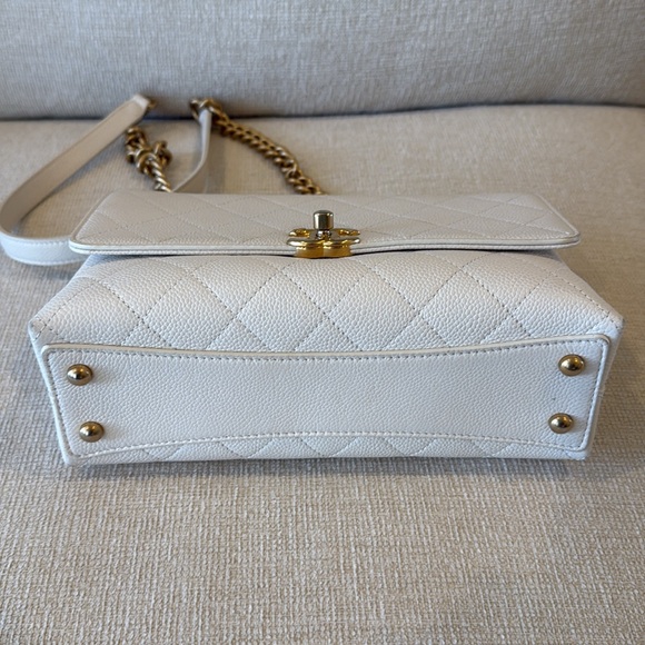 Chanel flapbag veau graine/ white - Picture 5 of 15